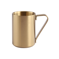 Mug de voyage rétro en acier inoxydable 304 à double paroi, avec poignée antidérapante, vaisselle de luxe légère pour café et lait, 280 ml, écologique