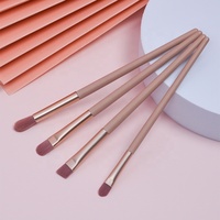 Ensemble de 7 pinceaux de maquillage pour le visage en poils synthétiques Dongshen avec manche en bois, pour usage quotidien, haute qualité, marque privée