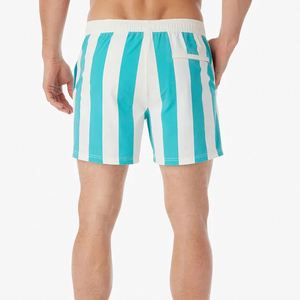 Shorts de bain décontractés pour hommes, coupe ample, séchage rapide, couleurs unies, pour la plage, 100 % polyester - Product Image 4