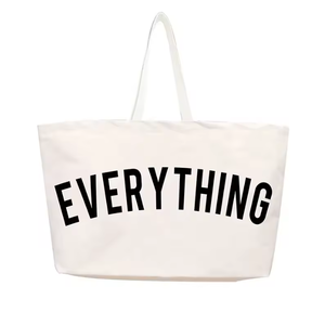 Bolsa de compras personalizada, bolsa de lona de algodón puro en blanco, bolsa de lona ecológica. - Product Image 3