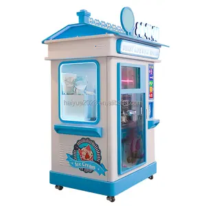 Özelleştirilmiş 24-Hour Self-Service akıllı tam otomatik dondurma yapma makinesi dokunmatik ekran Robot yumuşak dondurma otomatı makinesi