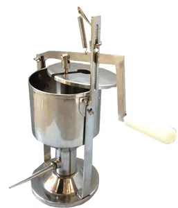 Hand press milk chocolate caramel chocolate depositing cream filling machine with hopper