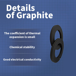 Bague d'étanchéité en <span class=keywords><strong>graphite</strong></span> sur mesure, résistante à l'usure, usinée avec précision, à trois branches, pour joints mécaniques ou pompes - Product Image 3