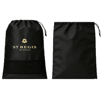 Sac à chaussures en Nylon Polyester, personnalisable avec Logo noir, fermeture à cordon, accessoire à maille, souple et de luxe, vente en gros, unités