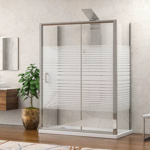 Kamalu K410NS box doccia 3 lati 70x140x70 vetro serigrafato 6mm di spessore pieghevole e porta scorrevole stile senza cornice - Product Image 2