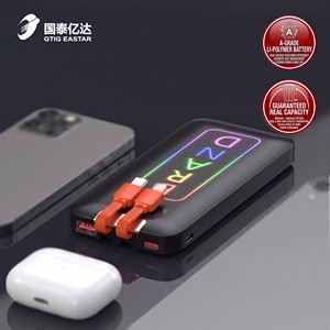 <span class=keywords><strong>Batterie</strong></span> Li-Polymère Haute Capacité 10000mAh à Charge Rapide Type-C avec Affichage LED en Plastique, Chargeur Rapide 2-en-1 pour Utilisation Extérieure, Power Bank - Product Image 5