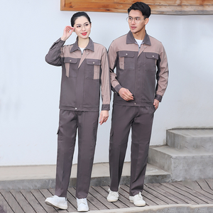 Logo kustom setelan pakaian kerja konstruksi dua warna baju kerja baju kerja scrub tahan musim dingin baju seragam jaket - Product Image 3