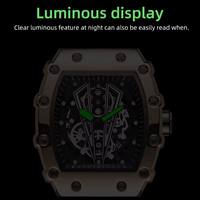 Montre analogique à quartz rétro de luxe Wlisth 6144, style simple et antique, tonneau, montre-bracelet en alliage et silicone tendance pour hommes