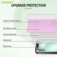 Pelindung Layar Anti Blue Light iPhone 18 Pro Max Magic Box 9H Kaca Tempered Anti Gores Kit Pemasangan Otomatis