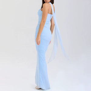 Robe midi élégante et luxueuse pour femmes, respirante, été, ODM, <span class=keywords><strong>2</strong></span> pièces, soirée, décontractée, sexy, XL - Product Image 2