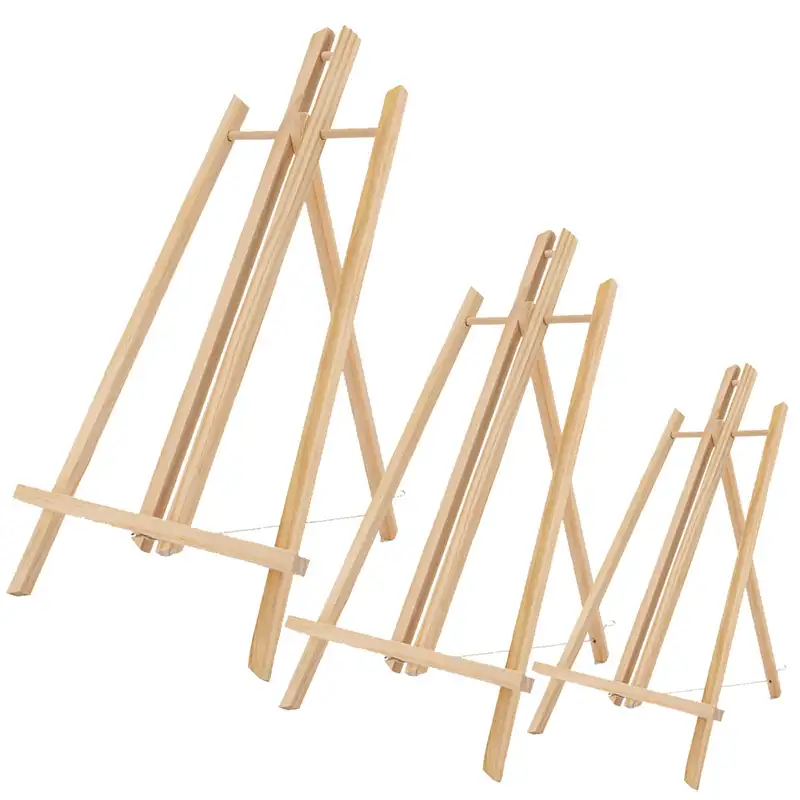 नई सस्ते लकड़ी के तह थोक बच्चों की मेज शीर्ष चित्रफलक पेशेवर मिनी लकड़ी प्रदर्शन तालिका Easels खड़े हो जाओ