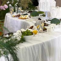 Table de mariage élégante table de buffet de dessert en métal gâteau en forme de S et pergola avec une capacité de charge élevée
