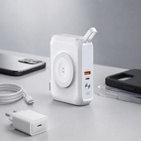 OEM Maßgefertigtes 15000mAh Magnetisches Kabelloses Reiseladegerät PD 65W Schnellladung Powerbank AC Wandladegerät Adapter für Laptop