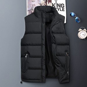 Haute qualité hiver chaud personnalisé <span class=keywords><strong>grande</strong></span> <span class=keywords><strong>taille</strong></span> décontracté lâche solide <span class=keywords><strong>sans</strong></span> manches hommes <span class=keywords><strong>gilet</strong></span> bouffant - Product Image 5