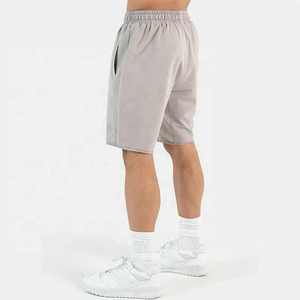 กางเกงขาสั้นทรงคาร์โก้ผ้าฝ้ายธรรมชาติสำหรับผู้ชายกางเกงขาสั้นทรงคาร์โก้สีพื้นผ้าย้อมสีล้วนแบบปรับแต่งได้สำหรับเล่นกีฬาซักได้ - Product Image 2