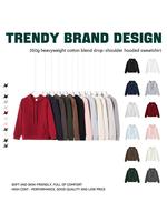 Hoodie Custom 350 400 420 Gsm Berkualitas Tinggi, Sablon Pria, 100% Katun Poliester, Sweatshirt Musim Dingin, Hoodie Oversize, Produsen