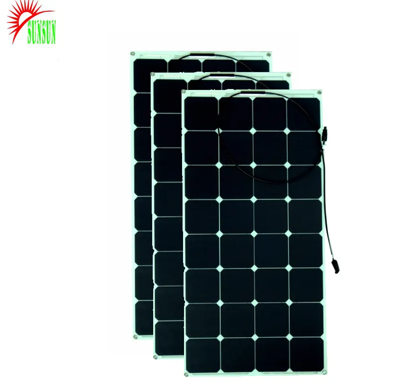 Panel solar fotovoltaico, células solares de alta eficiencia, 100W, energía fotovoltaica, flexible