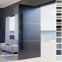 Porte d'entrée de villa européenne BASEN en acier inoxydable moderne antivol pivotante simple 32x79 pour extérieur, appartement, hôtel, salon