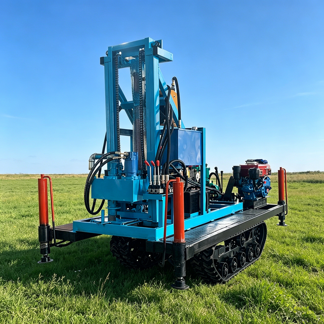 Small All Terrain Water Well Drilling Rig 150m Crawler for Mountain Area