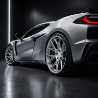 Nouvelle jante en alliage d'aluminium forgé à 14 rayons, design Y bicolore argent-noir, logo personnalisé, jante de voiture 16-22 pouces 5x114.3
