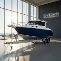 Remorque marine Hyroad, longueur 6,4 m, essieu tandem, remorque pour bateau de pêche