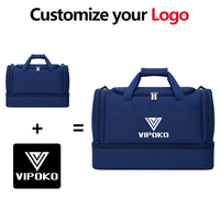 Bolsa de Viaje Deportiva Multifuncional Impermeable con Logotipo Personalizado VIPOKO, para Viajes Cortos, Deportes al Aire Libre, Gimnasio y Almacenamiento