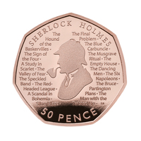 Moneda Conmemorativa de Sherlock Holmes de 50 Peniques, Pintada en Metal, Gran Venta en eBay