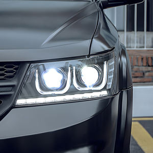 Nuovo Gruppo Faro Anteriore di Design a U con Lente Proiettore per <span class=keywords><strong>Fiat</strong></span> Freemont 2012-2014, Lampade Anteriori a LED per Auto e <span class=keywords><strong>Accessori</strong></span> con Lampadine di Qualità - Product Image 3