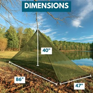 Mosquitera para Camping con Bolsa de Transporte, Ligera y Compacta, Red Protectora Contra Insectos para Supervivencia, Compatible con Sacos de Dormir y Tiendas de Campaña - Product Image 6