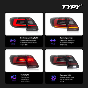 ชุดไฟท้าย TYPY สำหรับ Toyota Corolla ปี 2011-2013 พร้อมไฟ LED สำหรับวิ่งกลางวัน ไฟเบรก และไฟเลี้ยวแบบเรียงลำดับ - Product Image 5