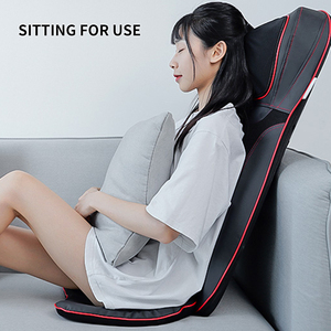 <strong>Massage</strong> Pad Tool Lumbar Back Waist Seat Full Body Vibration Shiatsu Heat Kneading <strong>Massage</strong> Chair Cushion for Car Home Office Use - Product Image 4
