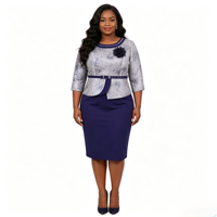 Robe de luxe pour femmes africaines grandes tailles, robe élégante pour l'église, costume pour femmes grandes tailles, vente chaude