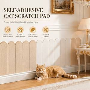 Tapis à gratter pour <span class=keywords><strong>chat</strong></span> auto-adhésif en mousse XPE, autocollant mural antidérapant, doux, à peler et coller, pour protéger les meubles - Product Image 5