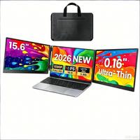 Moniteur d'extension d'écran portable 2026 pour ordinateur portable, 15,6 pouces, 1080P FHD, triple écran, USB-C/IPS, Plug & Play, compatible avec les ordinateurs portables
