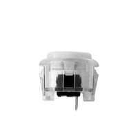 Sanwa Hitbox, piezas de controlador DIY, interruptor de botón iluminado con LED de 30mm, luz transparente, cero retardo, juegos de plástico que funcionan con monedas