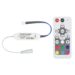 <span class=keywords><strong>Mini</strong></span> controlador LED M3, atenuador de un solo color, doble blanco, RGB, con control remoto RF de 433MHz, para tira de luz - Product Image 1