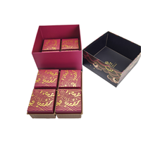 Boîte-cadeau de gâteau de lune de carton rigide de base de couvercle imprimé par conception de luxe pour le dessert pâtisserie biscuit gâteau impression offset avantage UV