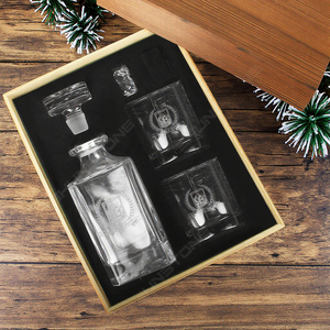 En stock, carafe à <span class=keywords><strong>whisky</strong></span> carrée en cristal et ensemble de verres à <span class=keywords><strong>whisky</strong></span> ronds avec pierres à <span class=keywords><strong>whisky</strong></span>, cadeau pour homme, fournisseur Shunstone - Product Image 3