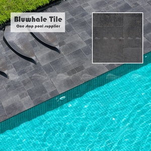 Carrelage de piscine en roche bleu, matériaux de construction très antidérapant, épaisseur de 25mm, strass noir - Product Image 1