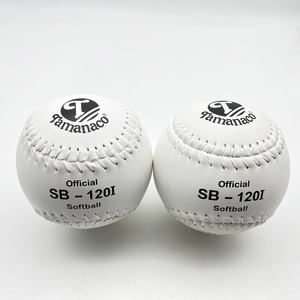 Envío Rápido Pelota de Sóftbol <span class=keywords><strong>Tamanaco</strong></span> SB-120I de 12 Pulgadas en Cuero PVC Premium Grado PK con Corcho, Color Blanco, en Stock - Product Image 4