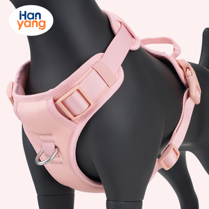 สายรัดอกสุนัขแบบปรับได้ HanYang Custom น้ำหนักเบา ปลอดภัยสำหรับสัตว์เลี้ยง พร้อมแผ่นรองนุ่มและชั้นอากาศ  พร้อมปลอกคอสุนัขแบบยาง สายจูง และกระเป๋า - Product Image 4