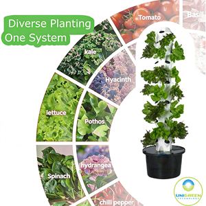 Kit de culture hydroponique en tour |   Qualité alimentaire avec 32/48 compartiments (sans éclairage) |   Tour de plantation verticale |   Système de culture hydroponique - Product Image 6