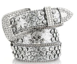 Ecowalson ремень из искусственной кожи с заклепками и стразами - Product Image 3
