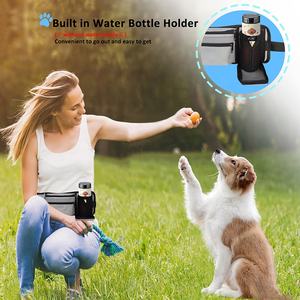 2025 Nueva Bolsa personalizada para perros con bolsillo para teléfono riñonera impermeable con soporte para botella de agua correa para perro con bolsa para caca - Product Image 4