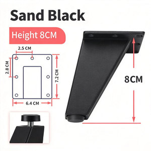 Furniture Legs Adjustable Leveling <b>Feet</b> Cabinet <b>Foot</b> Support Metal Heavy Duty Black for Sofa <b>Table</b> Bed Kitchen Furniture - Product Image 2