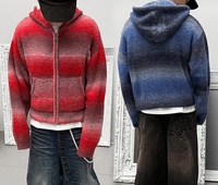 Sweat à capuche court pour homme, style fourrure, multicolore, surdimensionné, à fermeture éclair, idéal pour les activités de plein air – Vente flash