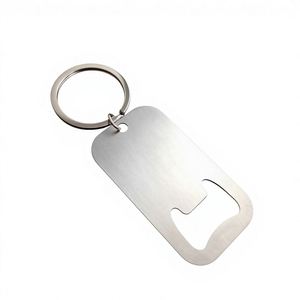 Porte-clés décapsuleur en métal vierge personnalisable avec logo, pour bière, en gros, économique - Product Image 1