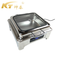 Chauffe-Plats Électrique de Luxe en Acier Inoxydable pour Buffet, Vitrine de Présentation pour Hôtels, Mariages, Restaurants et Traiteurs