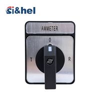 Commutateur sélecteur d'ampermètre en plastique Si&hel LW28 20A triphasé pour instrument certifié CE