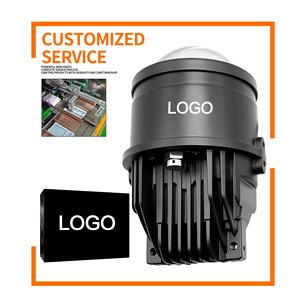 Universel 3 pouces LED trois couleurs feux de route projecteurs de conduite 110W Bi Led antibrouillard projecteur lentille avec ventilateur pour Toyota Honda - Product Image 5